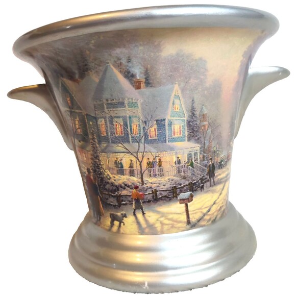 Vintage 2005 Thomas Kincade Christmas Tree Ceramic Base #A2888, Great cond. - Picture 3 of 12